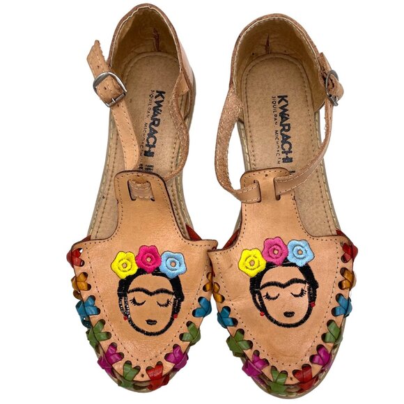 Kwarachi Frida Kahlo Leather Sandals, 10 - Picture 5 of 10